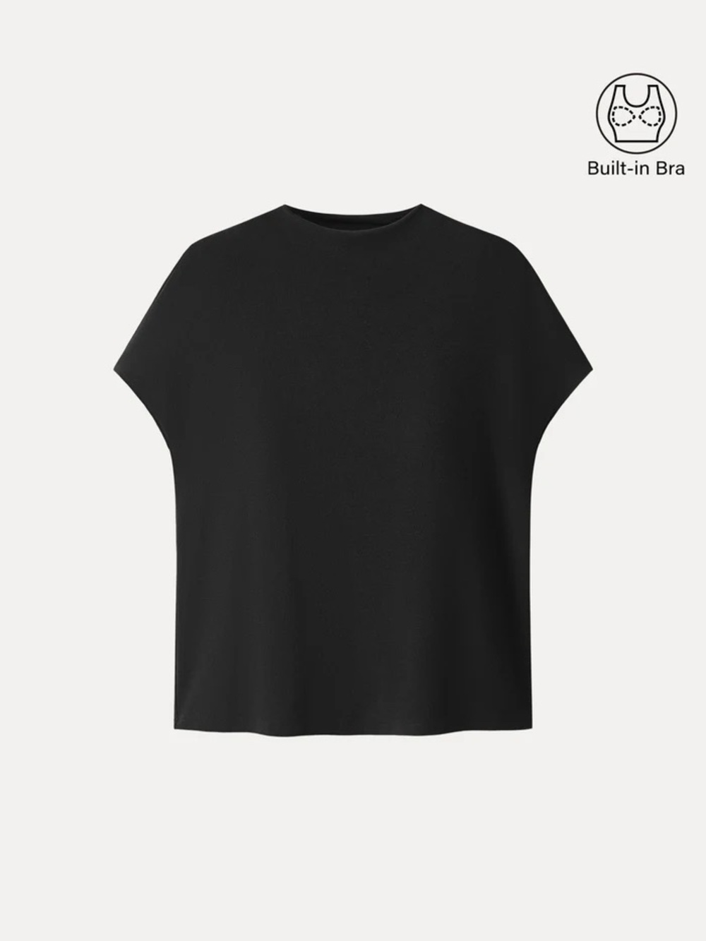 NWT OGL LiteWarm Essential Mockneck Short sleeves Bra Top IN BLACK XS